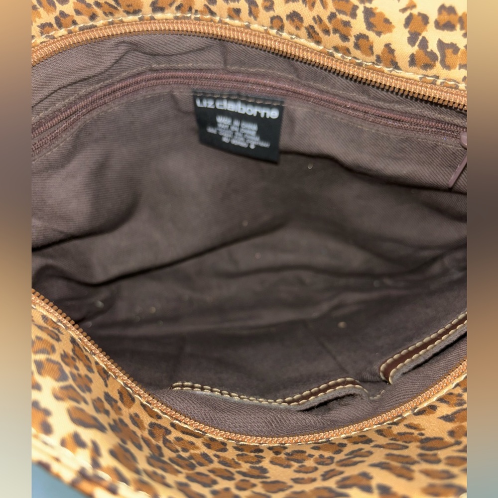 Liz Claiborne Animal Print Bag with Attached Coin Purse, 11" W x 8" H x 2.75" D - Picture 7 of 7